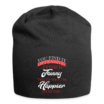 You Find It Offensive I Find It Funny That's Why - Jersey Beanie - black - Front