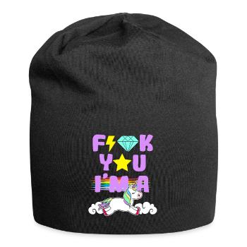 Fuck You I'm A Unicorn Equality Clouds Coloré - Bonnet en jersey - noir - Devant