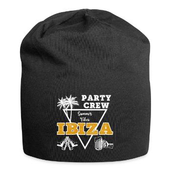 Ibiza Party Crew célèbre les vacances de la bière alcoolisée - Bonnet en jersey - noir - Devant