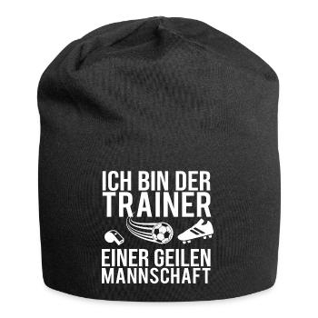 Fußballtrainer Spruch Bester Trainer Fußballcoach - Jersey-Beanie - Schwarz - Vorne