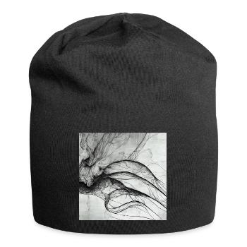 Ein Strich Kunst - Jersey-Beanie - Schwarz - Vorne