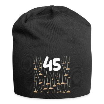 45 Balais Cadeau d'Anniversaire Humour Papa Maman - Bonnet en jersey - noir - Devant
