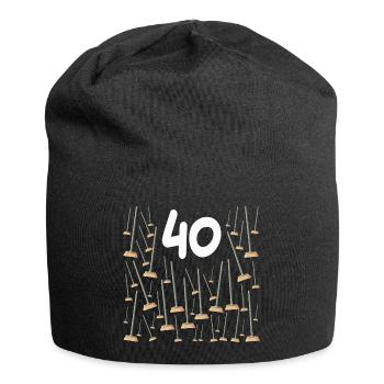 40 ans,40 Balais Anniversaire Humour - Bonnet en jersey - noir - Devant
