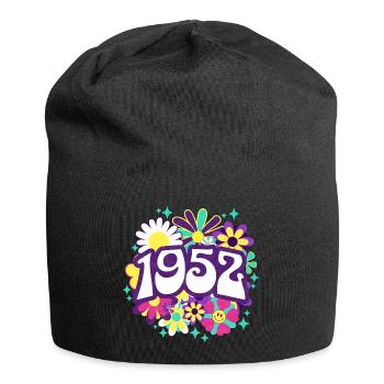 Groovy and Vintage 1952 70 Years Anniversary - Jersey Beanie - black - Front