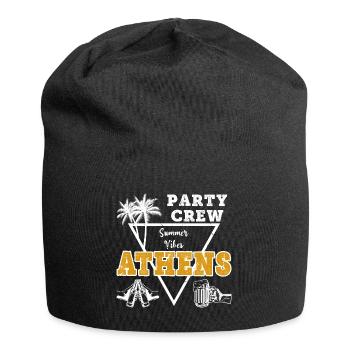 L’équipage de la fête d’Athènes célèbre les vacances de la bière alcoolisée - Bonnet en jersey - noir - Devant