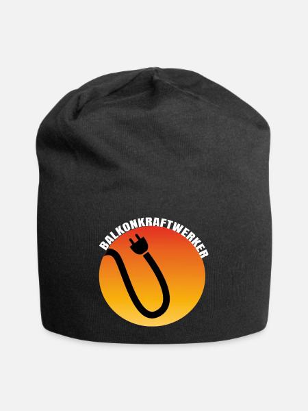 Balkonkraftwerk Plug Icon - Jersey-Beanie - Schwarz
