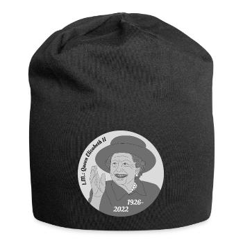 Tod Königin Elizabeth II - Jersey-Beanie - Schwarz - Vorne