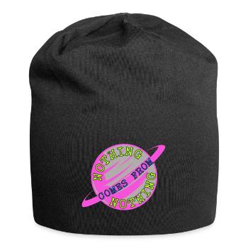 de rien ne vient rien proverbe - Bonnet en jersey - noir - Devant