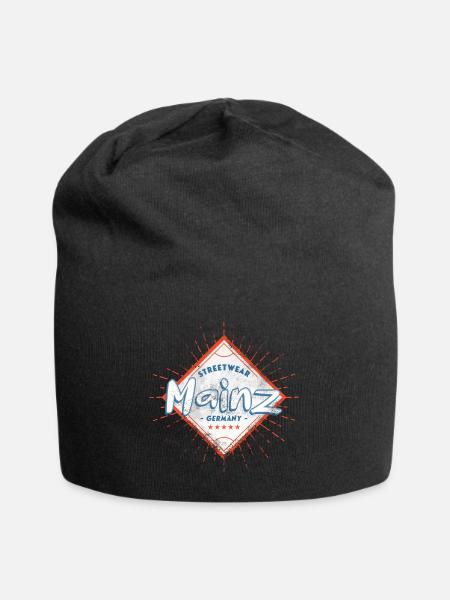 Mainz Deutschland Stadt Skyline Heimat Liebe - Jersey-Beanie - Schwarz