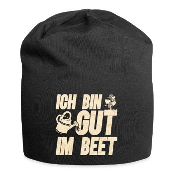 Ich bin Gut im Beet Lustiges Gärtner - Jersey-Beanie - Schwarz - Vorne