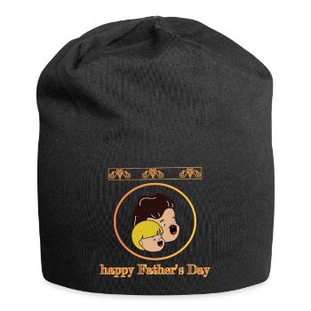 Joyeuse fête des pères - Bonnet en jersey - noir - Devant