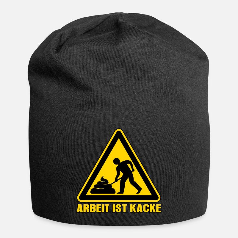 Arbeit ist kacke - Jersey-Beanie - Schwarz