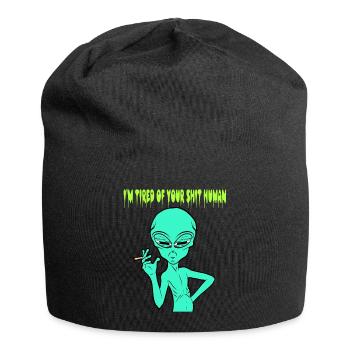 I'm Tired Of Your Shit Human T-shirt Design - Jersey-Beanie - Schwarz - Vorne