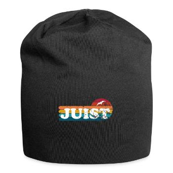 Insel Juist Ostfriesland - Jersey-Beanie - Schwarz - Vorne