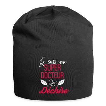 Super Docteur qui Déchire - Bonnet en jersey - noir - Devant