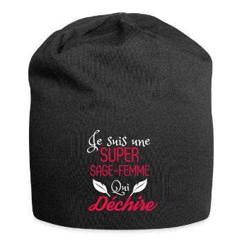 Super Sage Femme qui Déchire - Bonnet en jersey - noir - Devant