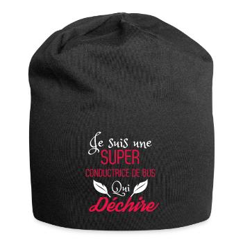 Super Conductrice de Bus qui Déchire - Bonnet en jersey - noir - Devant