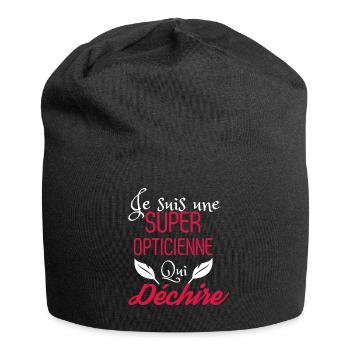 Super Opticienne qui Déchire - Bonnet en jersey - noir - Devant
