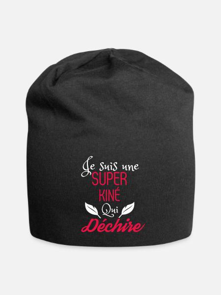 Super kiné qui déchire - Bonnet en jersey - noir