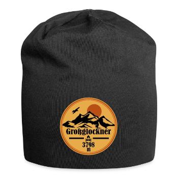 großglockner - Jersey-Beanie - Schwarz - Vorne