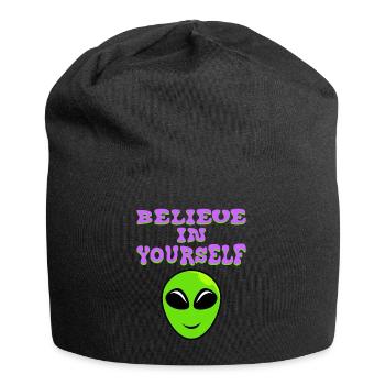 Believe In Yourself Motivational T-shirt Design - Jersey-Beanie - Schwarz - Vorne