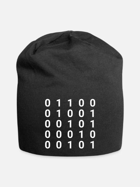 Liebe Binärcode Programmierer Informatik Geschenk - Jersey-Beanie - Schwarz