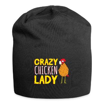 Crazy Chicken Lady Chick Lover? T-shirt design - Jersey Beanie - black - Front