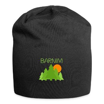 Wald Sonnenuntergang Barnim - Jersey-Beanie - Schwarz - Vorne