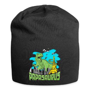 Papasaurus humour papa dinosaure cadeau vintage - Bonnet en jersey - noir - Devant