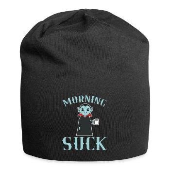 Matin sucer la chemise d'Halloween pour le 31 - Bonnet en jersey - noir - Devant