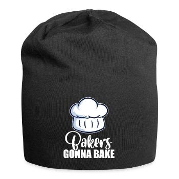 Bake Food Butter Snack Cake Baking Collection - Jersey Beanie - black - Front
