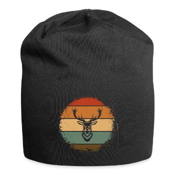 Cerf Cerf Bois Bois Bois - Bonnet en jersey - noir - Devant