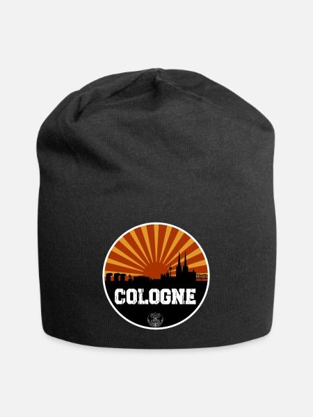Cologne Retro Skyline - Jersey-Beanie - Schwarz