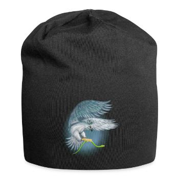 Harpy bird carries the snake - Jersey Beanie - black - Front