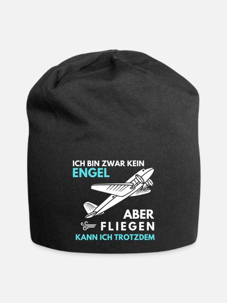 Fliegen kann ich trotzdem - Jersey-Beanie - Schwarz