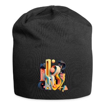 ..3D - Bonnet en jersey - noir - Devant