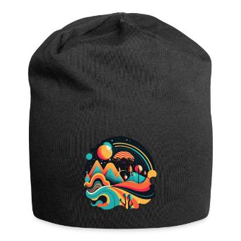 RETRO - Jersey-Beanie - Schwarz - Vorne