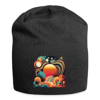 RETRO - Jersey-Beanie - Schwarz - Vorne