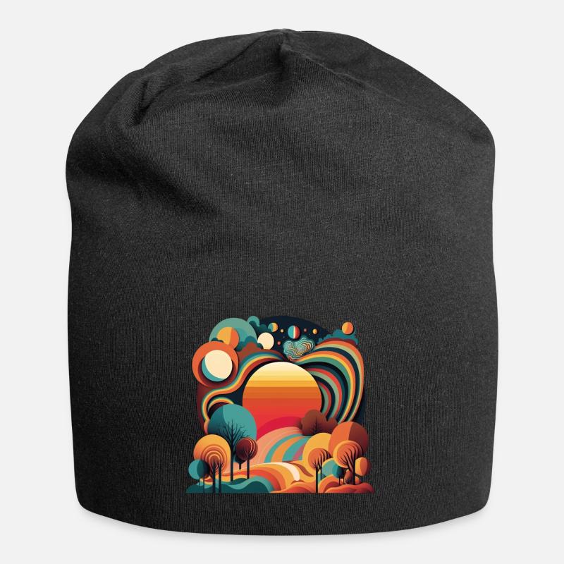 RÉTRO - Bonnet en jersey - noir