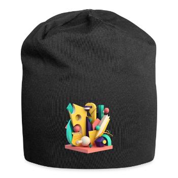 ..3D - Bonnet en jersey - noir - Devant