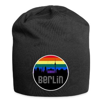 Berlin Skyline Arc-en-ciel - Bonnet en jersey - noir - Devant