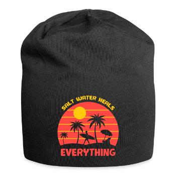 Surfen, Surfen Fan, Surfen - Jersey-Beanie - Schwarz - Vorne