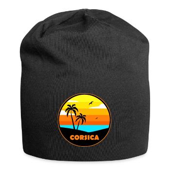 Corsica Korsika - Jersey-Beanie - Schwarz - Vorne