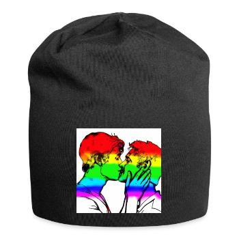 Kissing men - Jersey Beanie - black - Front