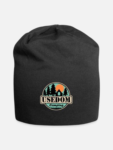 Usedom Camping - Jersey-Beanie - Schwarz