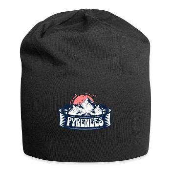 Pyrenees Mountains Red Sunset - Jersey Beanie - black - Front