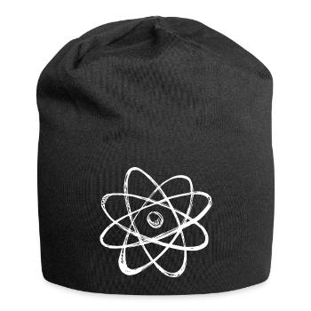 Atom Struktur Skizze retro - Jersey-Beanie - Schwarz - Vorne