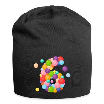 6 Jahre, Geburtstag 6 Jahre, 6 Jahre, Ich bin 6 Jahre alt - Jersey-Beanie - Schwarz - Vorne
