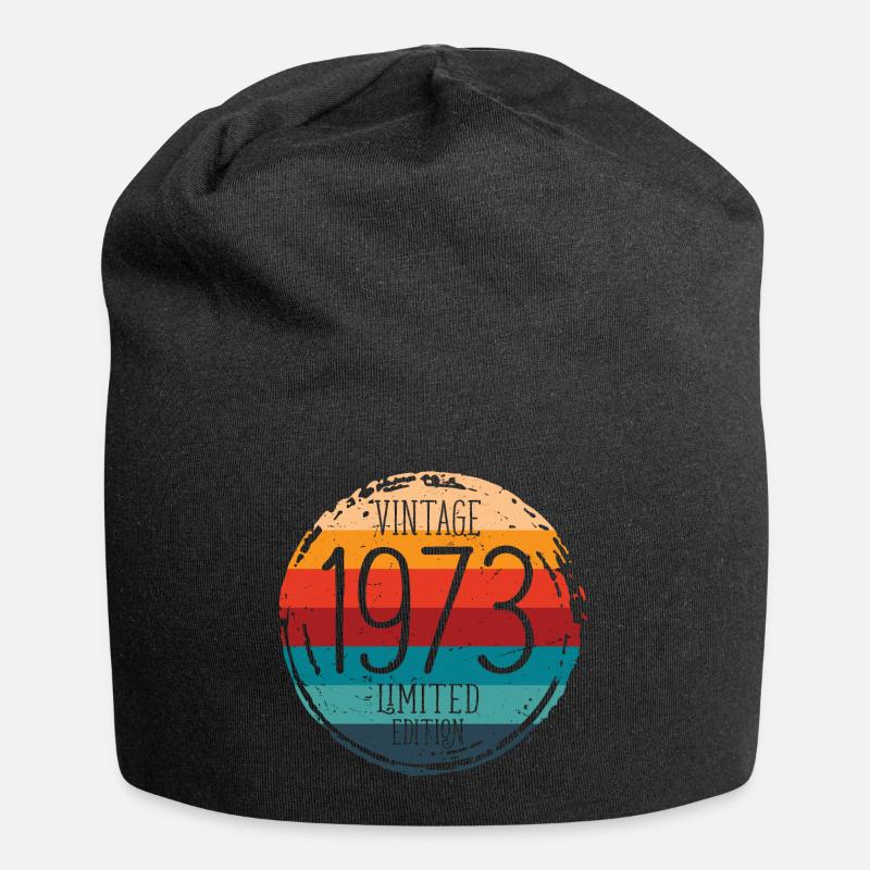 Vintage 1973 Geschenkidee zur Geburtstagsparty - Jersey-Beanie - Schwarz
