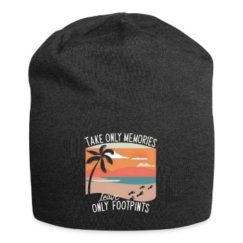 Vacations, travels and travel on the beach Design - Jersey Beanie - charcoal grey - Front